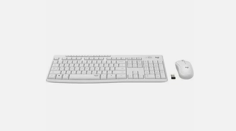 Logitech Wireless Keyboard & Mouse - White